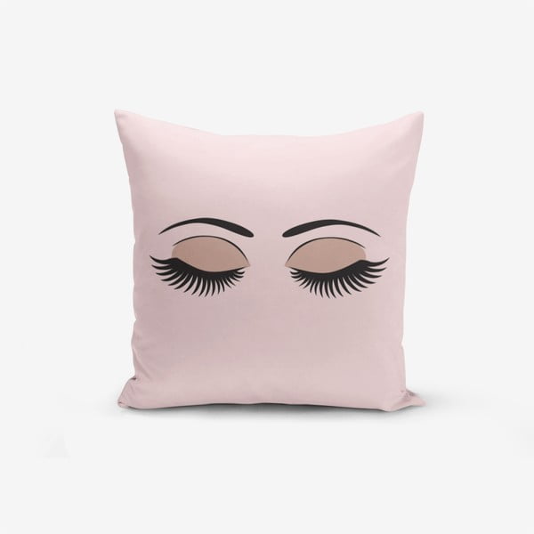 Minimalistiniai pagalvėlių užvalkalai Eye & Lash, 45 x 45 cm