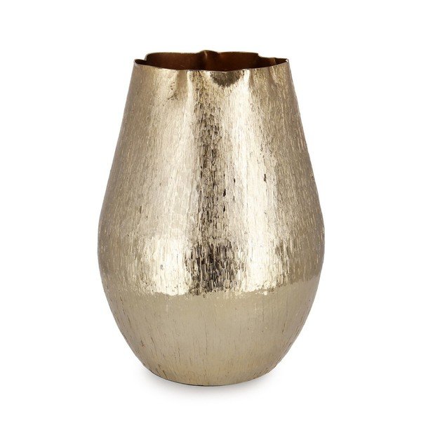 Auksinės spalvos iš aliuminio  rankų darbo vaza (aukštis 38 cm) Brighty – Bizzotto