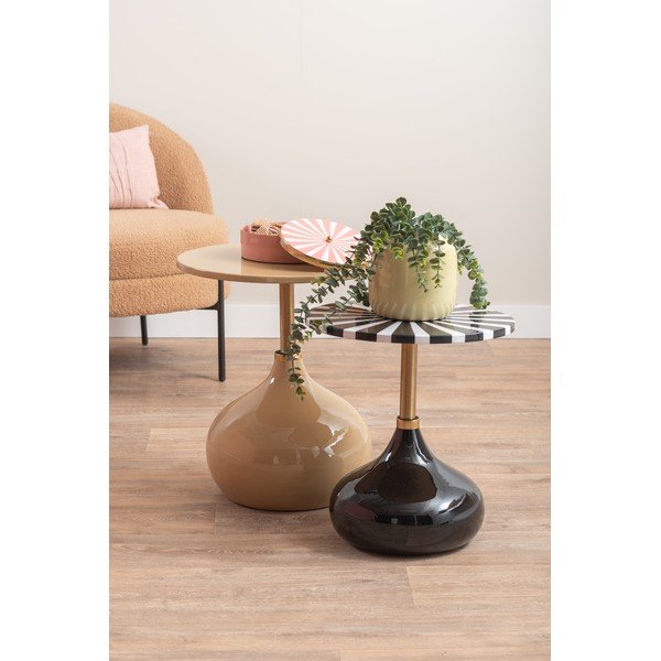 Iš metalo apvalios formos šoninis stalas ø 41 cm Candy Swirl – Leitmotiv-image-1