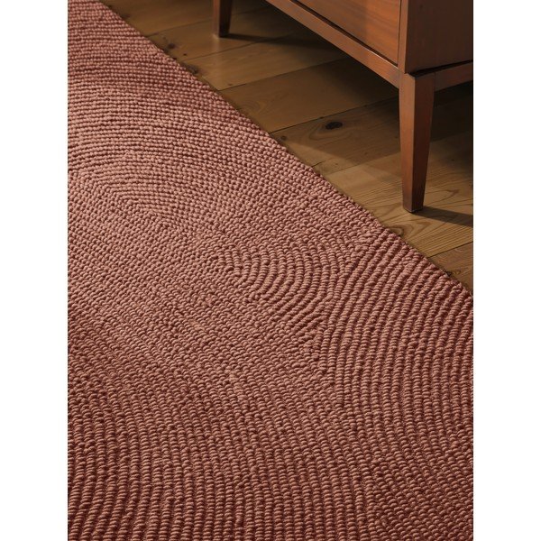 Rankų darbo terakotos spalvos iš vilnos kilimas 80x300 cm Calmio – Hanse Home-image-3