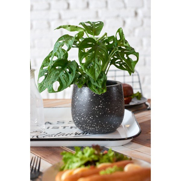 Juodos ir pilkos spalvos betono vazonas Kave Home Braydon-image-3