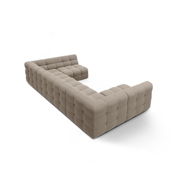 Rudos spalvos kampinė sofa („U“ formos) Kendal – Micadoni -image-4