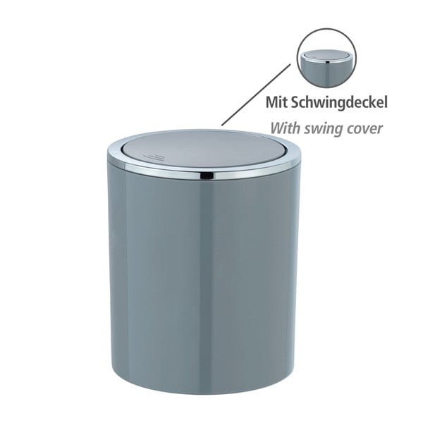 Pilka šiukšliadėžė Wenko Inca, 2 l-image-3