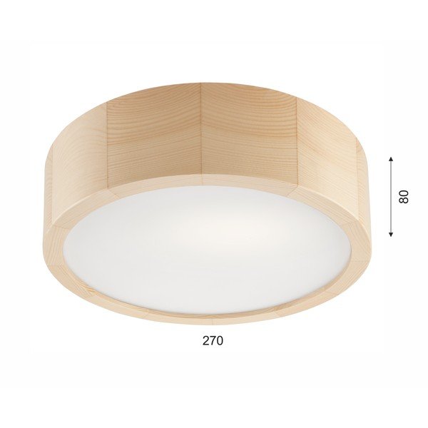 Lubinis šviestuvas šviesiai rudos spalvos ø 27 cm su stiklo gaubtu Eveline – LAMKUR-image-4