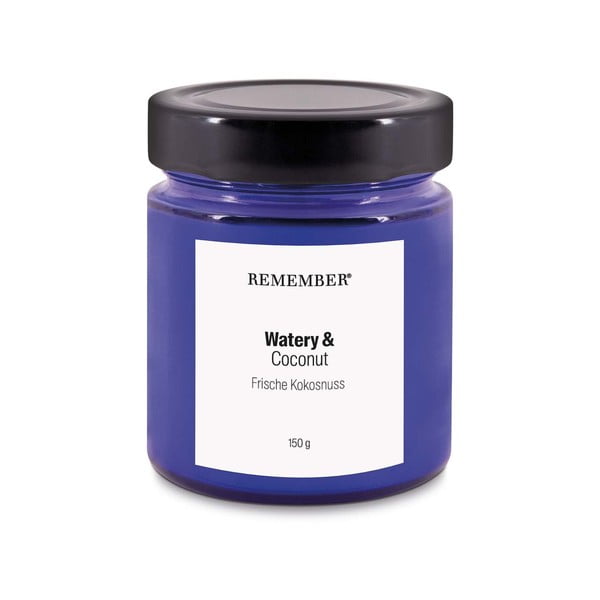 Aromatinė žvakė iš sojų vaško degimo laikas 35 h Watery & Coconut – Remember