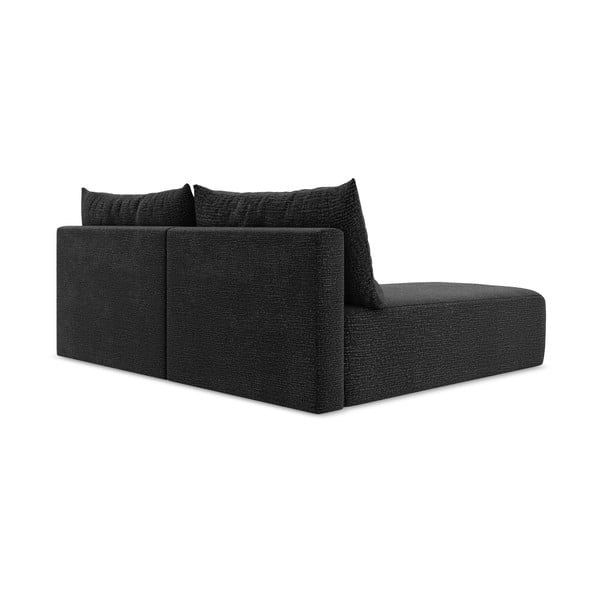 Juodos spalvos sulankstoma/su sandėliavimo vieta kampinė sofa (su kairiuoju kampu) Kalena – Makamii-image-4