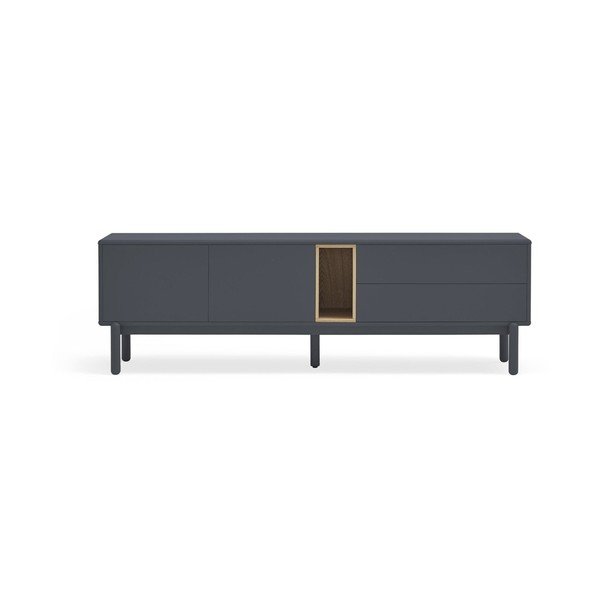 Tamsiai pilkas TV staliukas 180x56 cm Corvo - Teulat