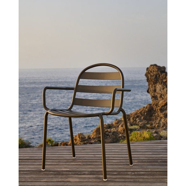 Metalinė sodo kėdė tamsiai pilkos spalvos Joncols – Kave Home-image-1