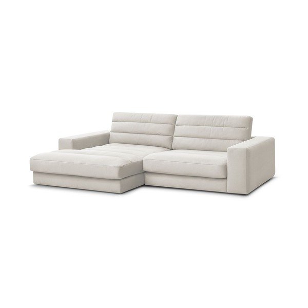 Smėlio spalvos kampinė sofa iš velveto (su kairiuoju kampu/su gultu) Sierra – Bobochic Paris-image-2
