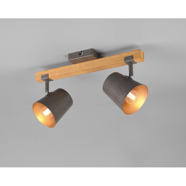 Taškinis šviestuvas tamsiai pilkos spalvos/natūralios spalvos 14x42 cm Bell – Trio-image-1
