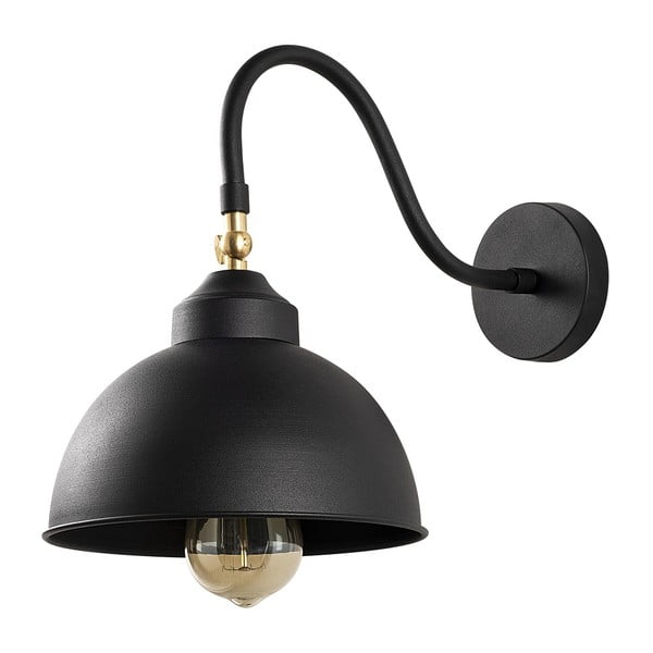 Juodas metalinis sieninis šviestuvas Opviq lights Fotini-image-4
