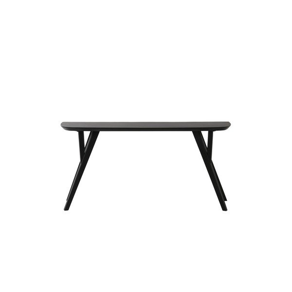 Matinės juodos spalvos iš akacijos masyvo konsolinis staliukas 44x160 cm Quenza – Light & Living-image-2
