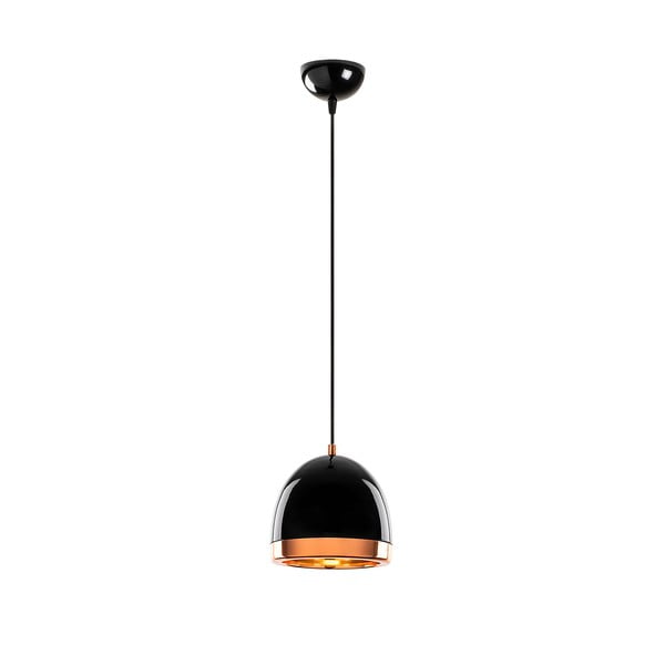 Kabantis šviestuvas juodos spalvos/auksinės spalvos ø 17 cm su metaliniu gaubtu Mugo – Opviq lights