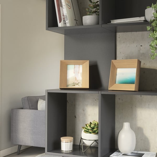 Pastatomas rėmelis iš medienos natūralios spalvos 17x17 cm Lookout – Umbra-image-3