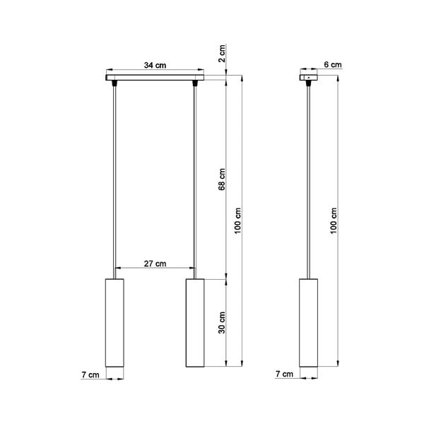Betoninis pakabinamas šviestuvas Sollux Fadre, ilgis 34 cm-image-3