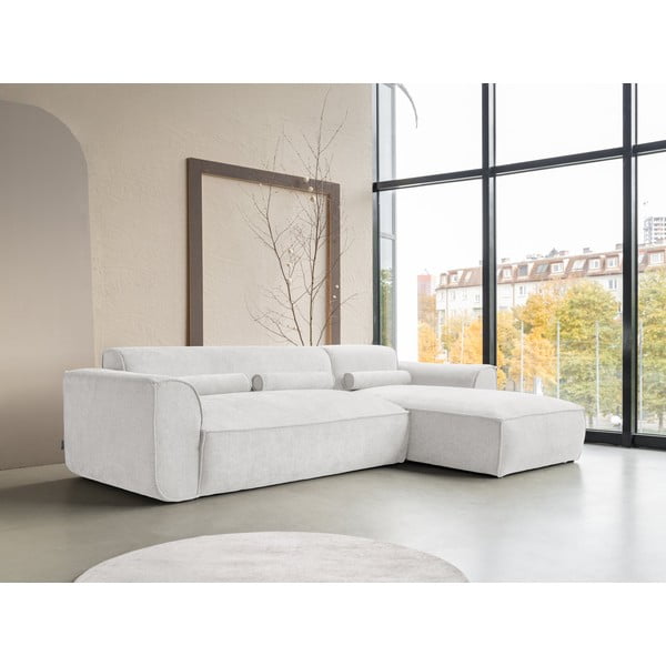Kampinė sofa baltos spalvos (su dešiniuoju kampu) Flex Felix – Miuform-image-3