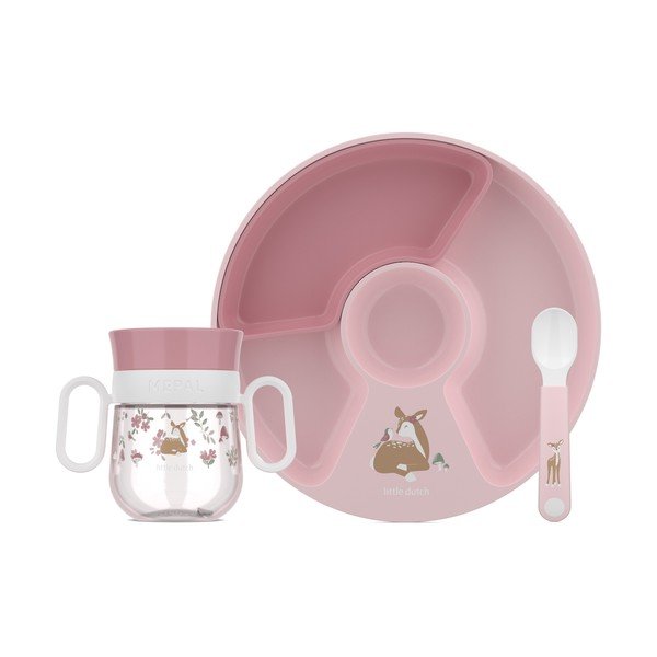 Plastikiniai vaikiški valgomojo rinkiniai 3 vnt. Fairy Garden – Mepal