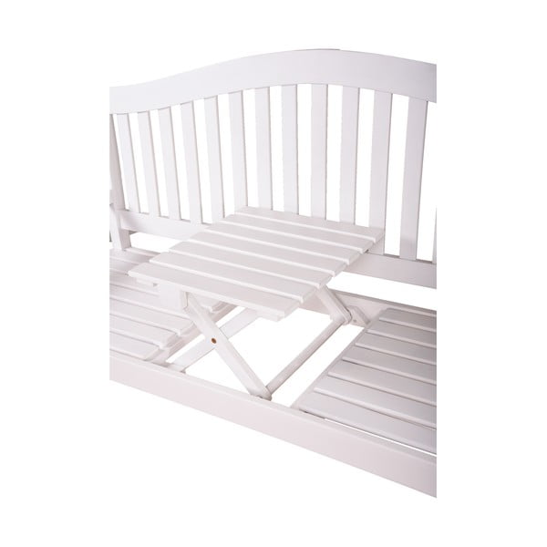 Medžio masyvo sodo suoliukas baltos spalvos Singapore – Garden Pleasure-image-3