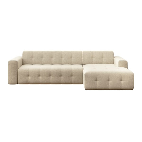 Smėlio spalvos kampinė sofa (su dešiniuoju kampu/su gultu) Tuil – Rodier