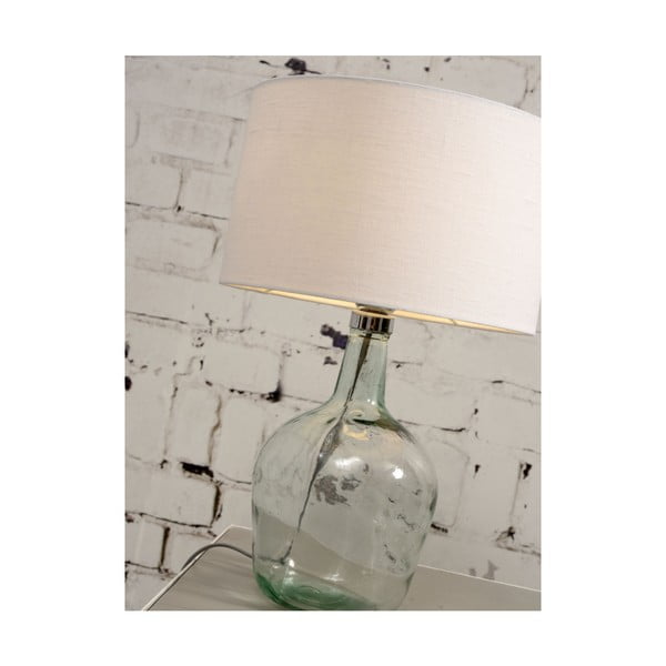 Stalo lempa su tamsiai pilku atspalviu ir perdirbto stiklo struktūra Good&Mojo Murano, ⌀ 47 cm-image-4