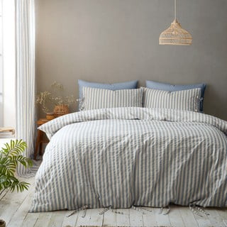 Mėlynos spalvos dvigulė patalynė 200x200 cm Zanzibar Stripe – Pineapple Elephant