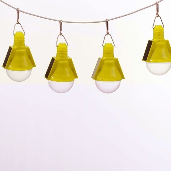 4 geltonų saulės lempučių rinkinys InnovaGoods