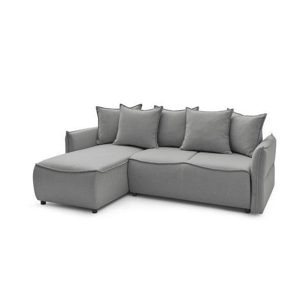 Sulankstoma kampinė sofa šviesiai pilkos spalvos (su kairiuoju kampu) Leon – Bobochic Paris-image-3