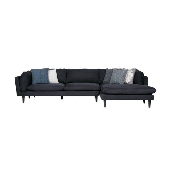 Juoda sofa WOOOD "Rocky", dešinysis kampas-image-3