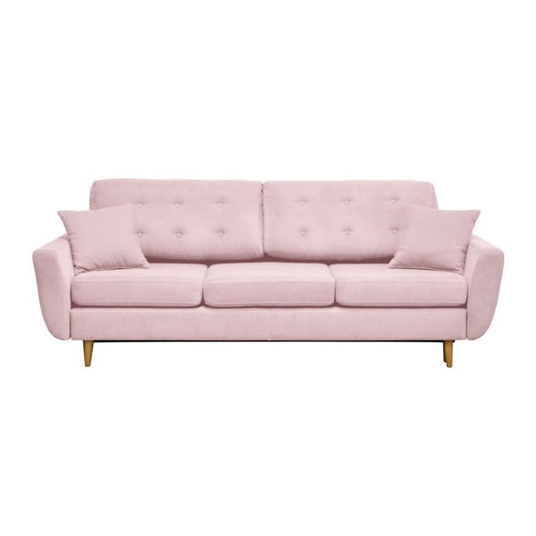 Šviesiai rožinė sofa-lova trims asmenims Cosmopolitan design Barcelona