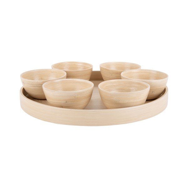 Iš bambuko  serviravimo rinkinys natūralios spalvos ø 32 cm Puro – PT LIVING