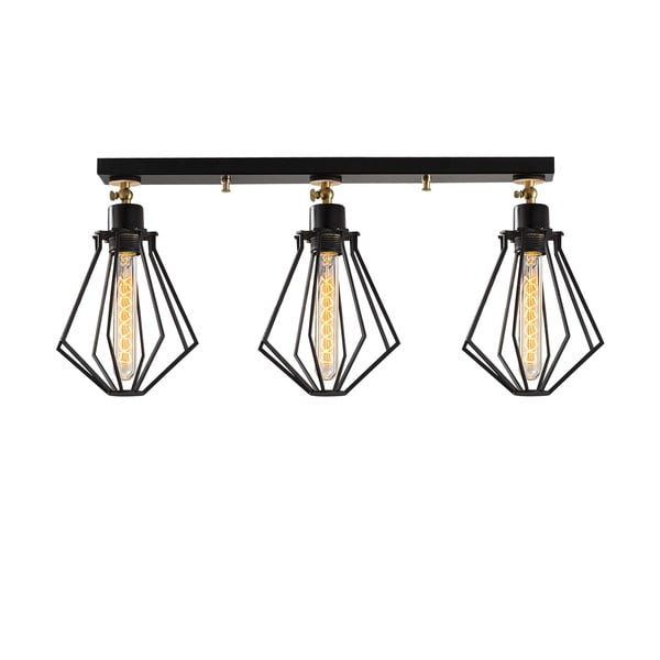 Lubinis šviestuvas juodos spalvos/auksinės spalvos ø 18 cm su metaliniu gaubtu Oylat – Opviq lights