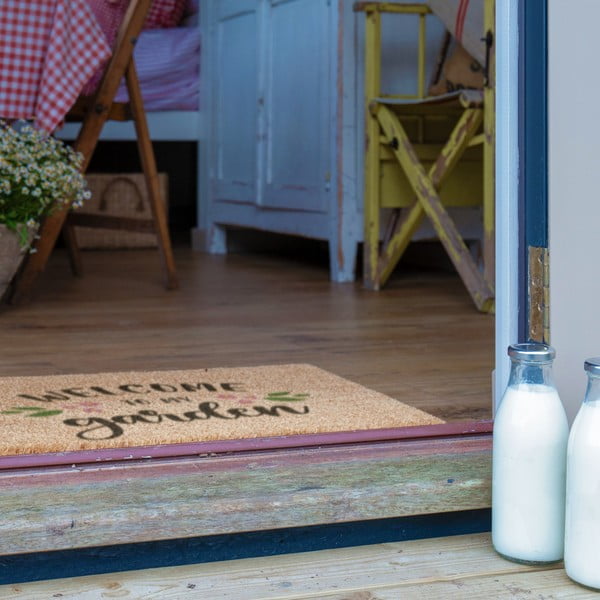 Iš kokoso pluošto grindų kilimėlis 60x90 cm Welcome to My Garden – Artsy Doormats-image-4