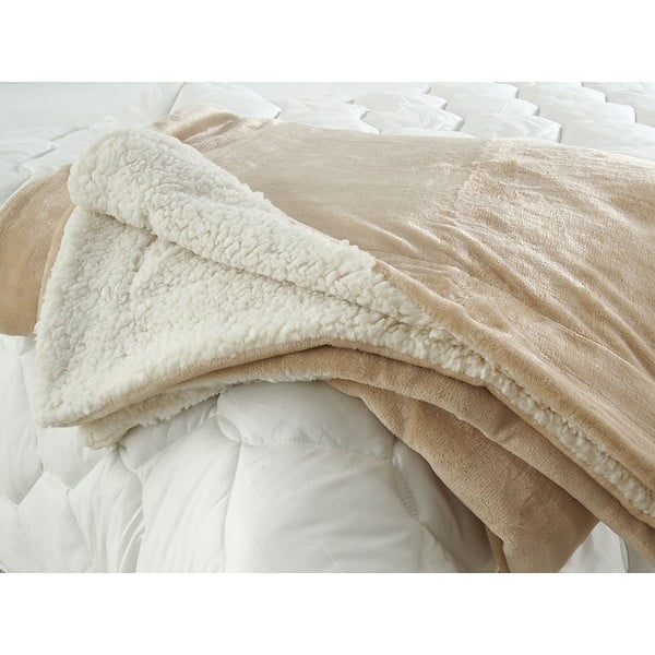 Iš sherpa vilnos antklodė ir pledas 150x200 cm – B.E.S.-image-1