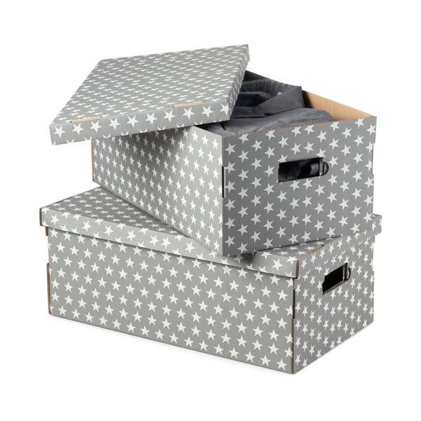 Gofruoto kartono dėžės su dangčiu, 2 vnt., Compactor Mia, 52 x 29 x 20 cm-image-3