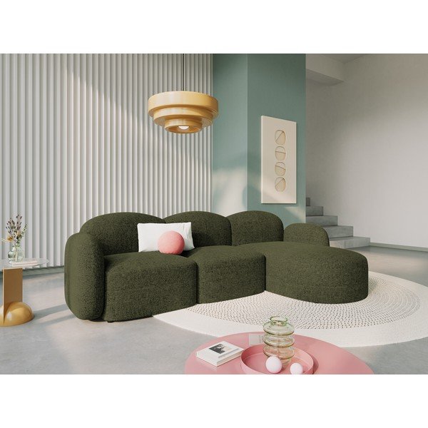 Kampinė sofa žalios spalvos (su dešiniuoju kampu) Blair – Micadoni Home-image-1