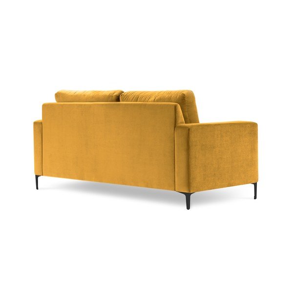 Geltona aksominė sofa Kooko Home Harmony, 158 cm-image-2