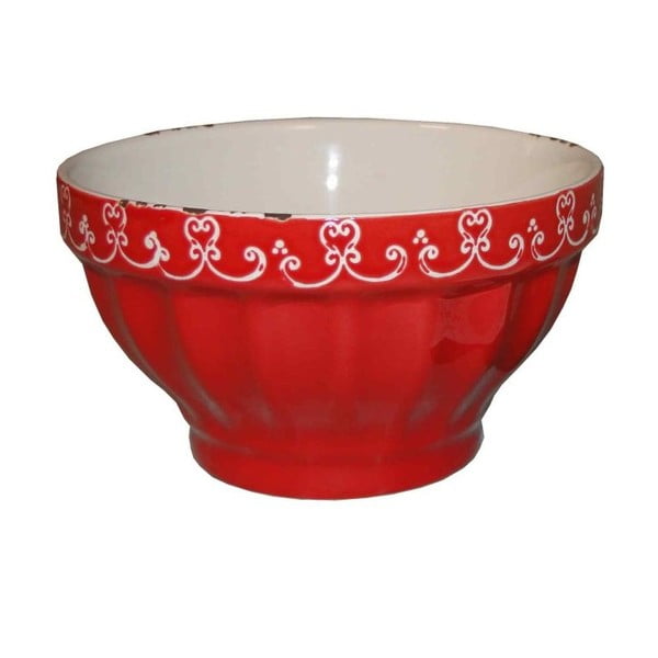 Raudonos spalvos keramikos dubuo "Antic Line", ⌀ 13,5 cm