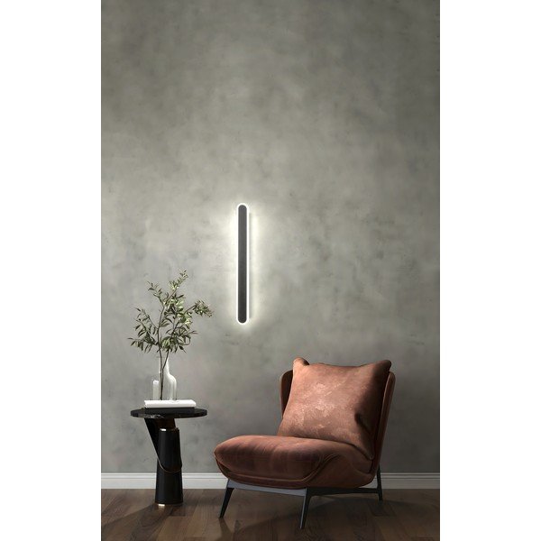 Sieninė lempa juodos spalvos LED Stretto – Fischer & Honsel-image-1