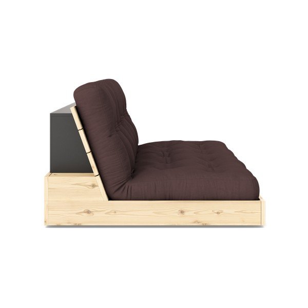 Sulankstoma sofa tamsiai rudos spalvos 196 cm Base – Karup Design-image-3