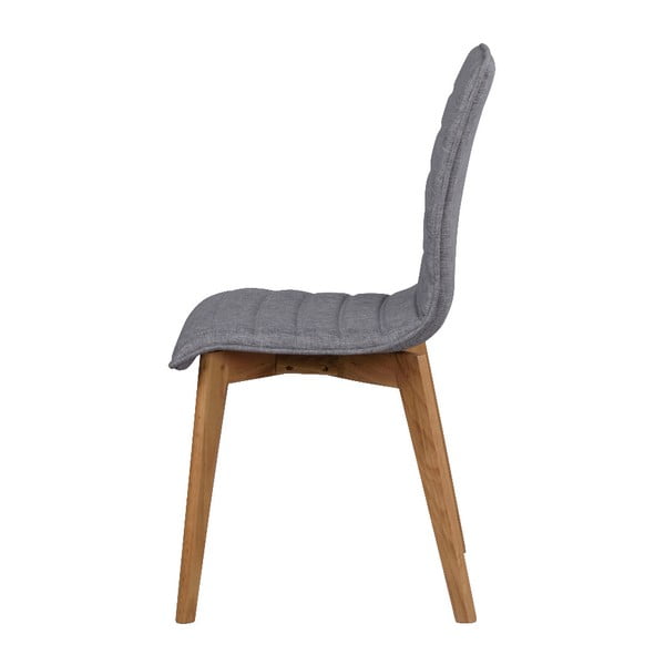 Pilka valgomojo kėdė su rudomis kojomis Rowico Grace-image-2