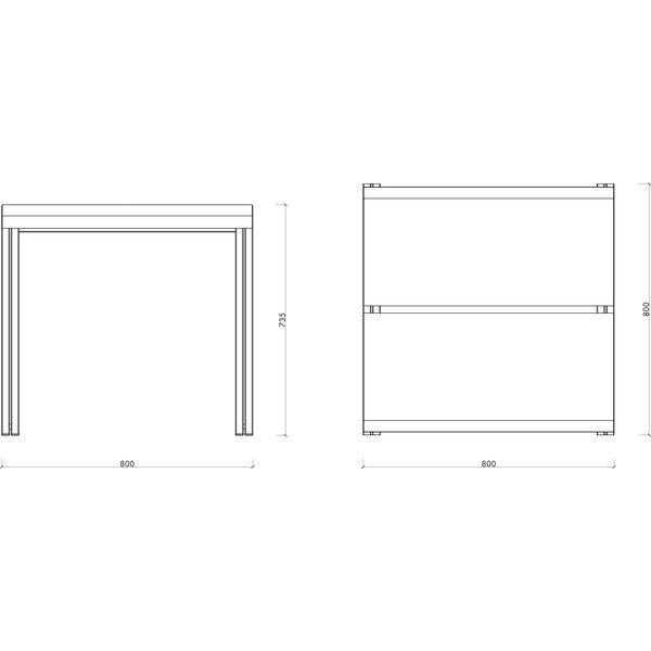 Iš metalo sodo valgomojo stalas 80x80 cm Oto – noo.ma-image-4