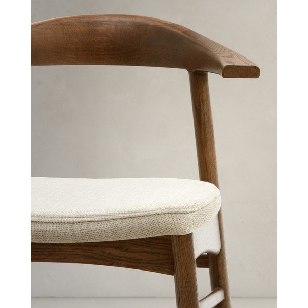 Rudos spalvos/smėlio spalvos valgomojo kėdė Timons – Kave Home-image-4