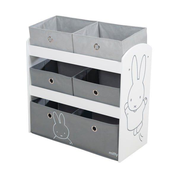 Baltos spalvos/pilkos spalvos vaikiškas organizatorius 63,5x29,5x60 cm Miffy – Roba-image-3