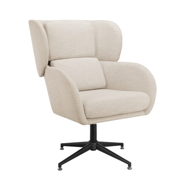 Iš velveto krėslas baltos spalvos su atlošu Vanessa – Støraa