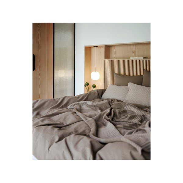 Smėlio spalvos pagalvė iš medvilnės ir vilnos mišinio Södahl Wave Knit, 40 x 60 cm-image-4