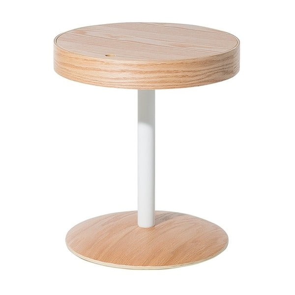 "Monobeli Starlie" kavos staliukas iš šviesaus medžio, ø 40 cm