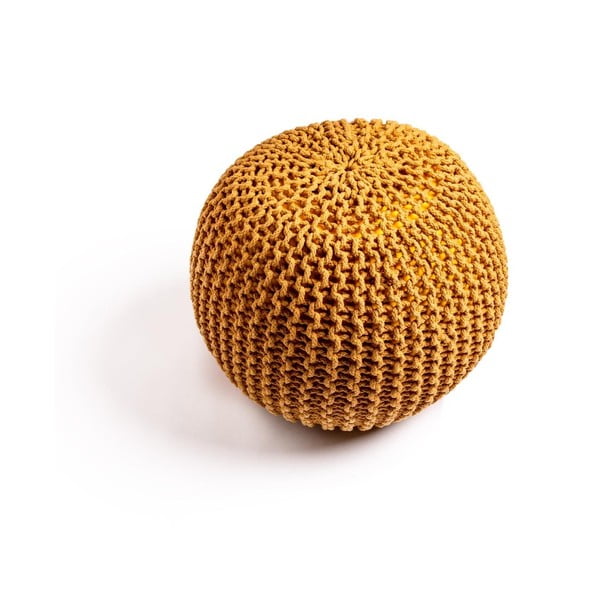 Garstyčių geltonos spalvos pufas Bonami Essentials Jagger-image-1