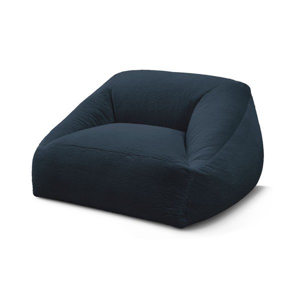 Tamsiai mėlynos spalvos sėdmaišis iš dirbtinio kailio Lilibet – Bobochic Paris