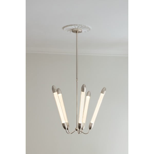 Sidabrinės spalvos iš plieno kabantis šviestuvas ø 86 cm su stiklo gaubtu Lemon Squeeze – UMAGE-image-1