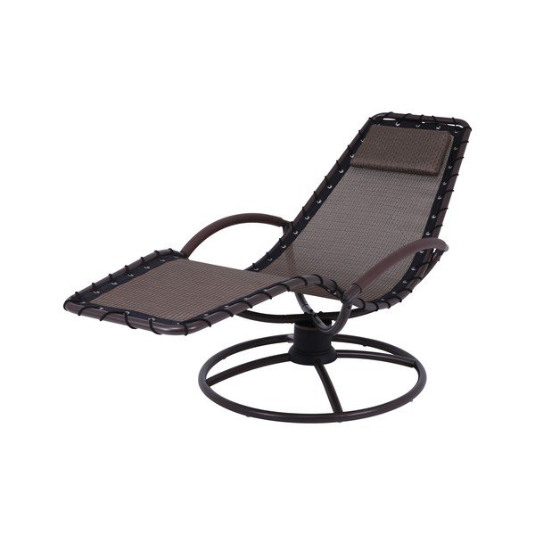 Metalinis sodo šezlongas pilkos spalvos Rhodes – Garden Pleasure